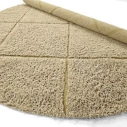 Tappeti rotondi - Bellevue Natural Cotton Shaggy (beige/marrone)