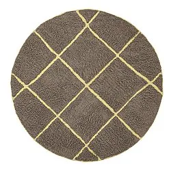 Tappeti rotondi - Bellevue Natural Cotton Shaggy (marrone/giallo)