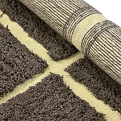 Tappeti rotondi - Bellevue Natural Cotton Shaggy (marrone/giallo)
