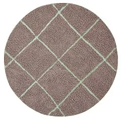Tappeti rotondi - Bellevue Natural Cotton Shaggy (tortora/verde)