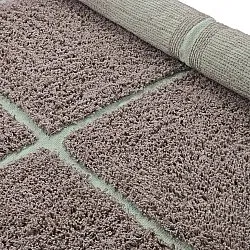 Tappeti rotondi - Bellevue Natural Cotton Shaggy (tortora/verde)