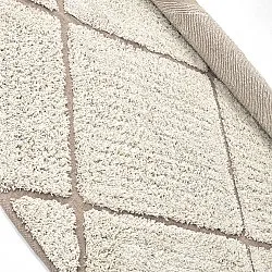 Tappeti rotondi - Bellevue Natural Cotton Shaggy (bianco sporco/beige)