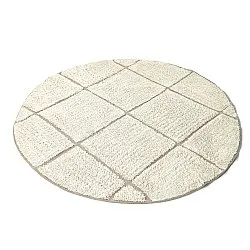 Tappeti rotondi - Bellevue Natural Cotton Shaggy (bianco sporco/beige)