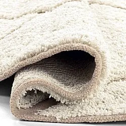 Tappeti rotondi - Bellevue Natural Cotton Shaggy (bianco sporco/beige)