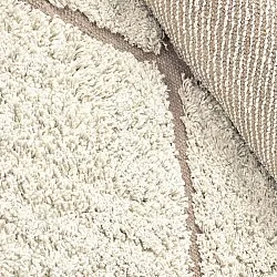Tappeti rotondi - Bellevue Natural Cotton Shaggy (bianco sporco/beige)