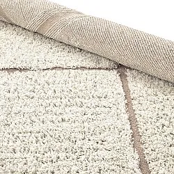 Tappeti rotondi - Bellevue Natural Cotton Shaggy (bianco sporco/beige)