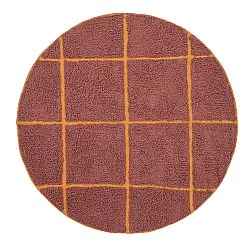Tappeti rotondi - Bellevue Natural Cotton Shaggy (rosso/arancione)