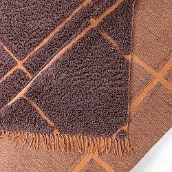 Tappeto A Pelo Lungo - Bellevue Natural Cotton Shaggy (rosso/arancione)