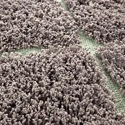 Tappeto A Pelo Lungo - Bellevue Natural Cotton Shaggy (tortora/verde)