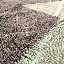 Tappeto A Pelo Lungo - Bellevue Natural Cotton Shaggy (tortora/verde)