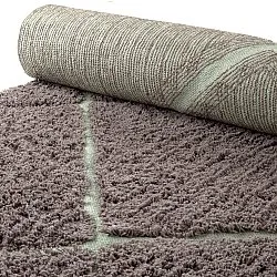 Tappeto A Pelo Lungo - Bellevue Natural Cotton Shaggy (tortora/verde)