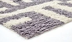Tappeto A Pelo Lungo - Bergamo Natural Cotton Shaggy (grigio/bianco)