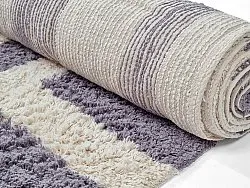 Tappeto A Pelo Lungo - Bergamo Natural Cotton Shaggy (grigio/bianco)