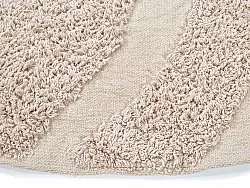 Tappeti rotondi - Bonnie Natural Cotton Shaggy (beige)