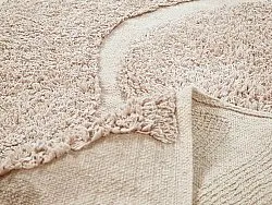 Tappeti rotondi - Bonnie Natural Cotton Shaggy (beige)