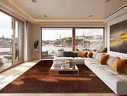 Tappeto Wilton - Bovera (marrone/rosso)