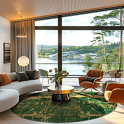 Tappeto rotondo - Cantoria (beige/verde)