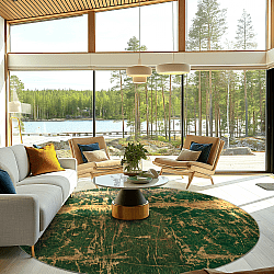 Tappeto rotondo - Cantoria (beige/verde)