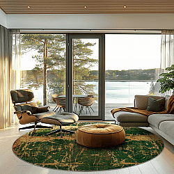 Tappeto rotondo - Cantoria (beige/verde)