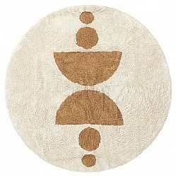 Tappeti rotondi - Cervia Natural Cotton Shaggy (beige)