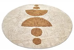 Tappeti rotondi - Cervia Natural Cotton Shaggy (beige)