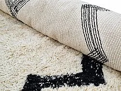 Tappeti rotondi - Chablis Natural Cotton Shaggy (offwhite/nero)