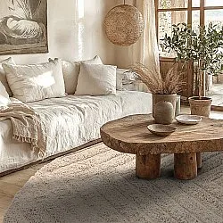 Tappeti rotondi - Conara Natural Cotton Shaggy (beige)