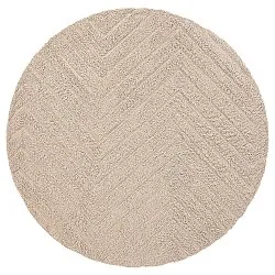 Tappeti rotondi - Conara Natural Cotton Shaggy (beige)