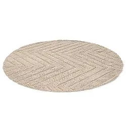 Tappeti rotondi - Conara Natural Cotton Shaggy (beige)