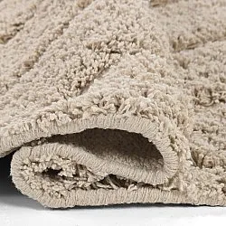 Tappeti rotondi - Conara Natural Cotton Shaggy (beige)