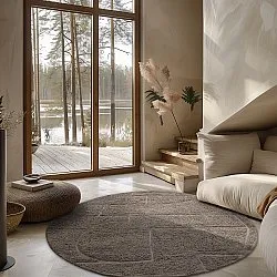 Tappeti rotondi - Cremona Natural Cotton Shaggy (tortora)