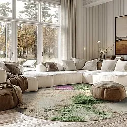 Tappeto rotondo - Dimos (beige/multi)