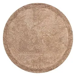 Tappeti rotondi - Ebba Natural Cotton Shaggy (marrone)