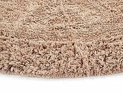 Tappeti rotondi - Ebba Natural Cotton Shaggy (marrone)