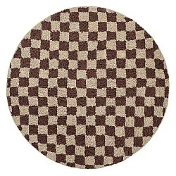 Tappeti rotondi - Elsey Natural Cotton Shaggy (beige/marrone)