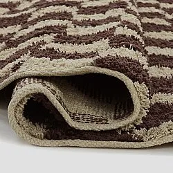 Tappeti rotondi - Elsey Natural Cotton Shaggy (beige/marrone)