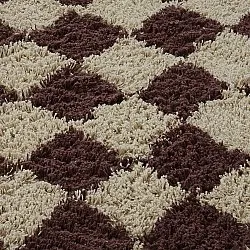 Tappeti rotondi - Elsey Natural Cotton Shaggy (beige/marrone)