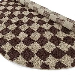 Tappeti rotondi - Elsey Natural Cotton Shaggy (beige/marrone)