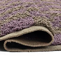 Tappeto A Pelo Lungo - Elsey Natural Cotton Shaggy (marrone/viola)