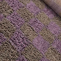 Tappeto A Pelo Lungo - Elsey Natural Cotton Shaggy (marrone/viola)