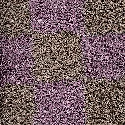 Tappeto A Pelo Lungo - Elsey Natural Cotton Shaggy (marrone/viola)