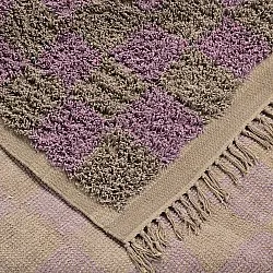 Tappeto A Pelo Lungo - Elsey Natural Cotton Shaggy (marrone/viola)