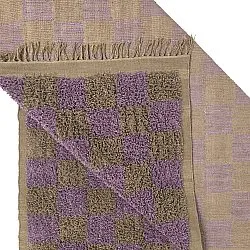 Tappeto A Pelo Lungo - Elsey Natural Cotton Shaggy (marrone/viola)