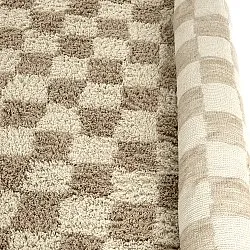 Tappeto A Pelo Lungo - Elsey Natural Cotton Shaggy (crema/sabbia)