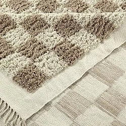 Tappeto A Pelo Lungo - Elsey Natural Cotton Shaggy (crema/sabbia)