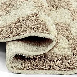 Tappeti rotondi - Elsey Natural Cotton Shaggy (crema/sabbia)
