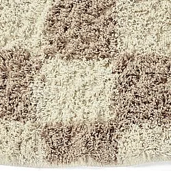 Tappeti rotondi - Elsey Natural Cotton Shaggy (crema/sabbia)