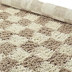 Tappeti rotondi - Elsey Natural Cotton Shaggy (crema/sabbia)