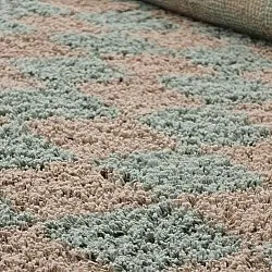 Tappeto A Pelo Lungo - Elsey Natural Cotton Shaggy (grigio/rosa)