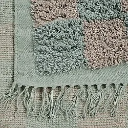 Tappeto A Pelo Lungo - Elsey Natural Cotton Shaggy (grigio/rosa)